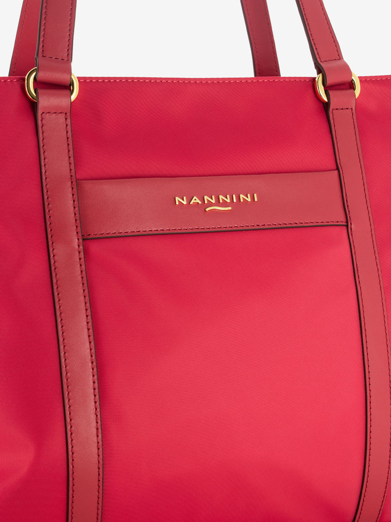NANNINI - Borsa Liberty grande in nylon geranio