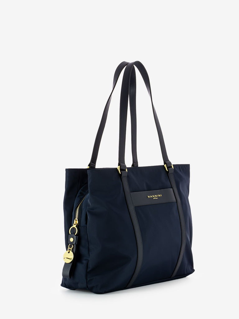 NANNINI - Borsa Liberty grande in nylon navy