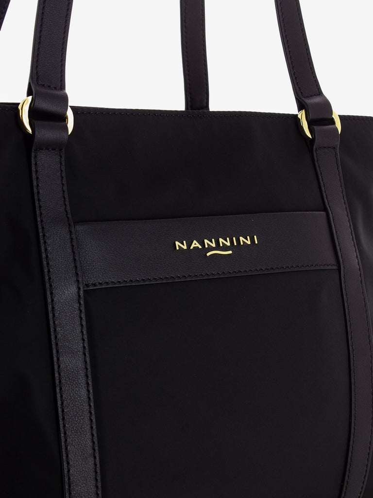 NANNINI - Borsa Liberty grande in nylon nero