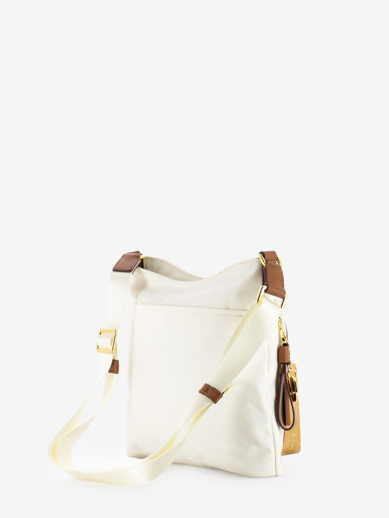 NANNINI - Borsa tracolla Liberty offwhite / cuoio