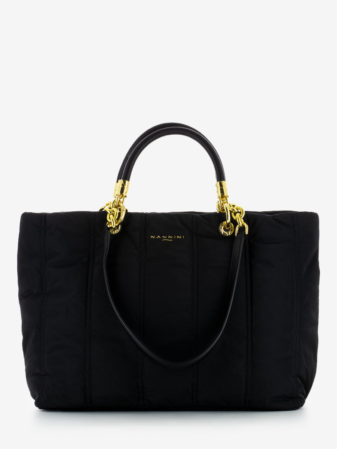 Black glassy shopper bag