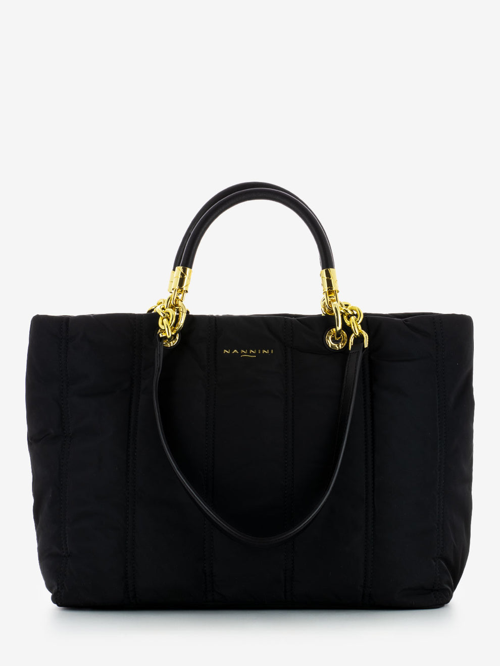 Black glassy shopper bag