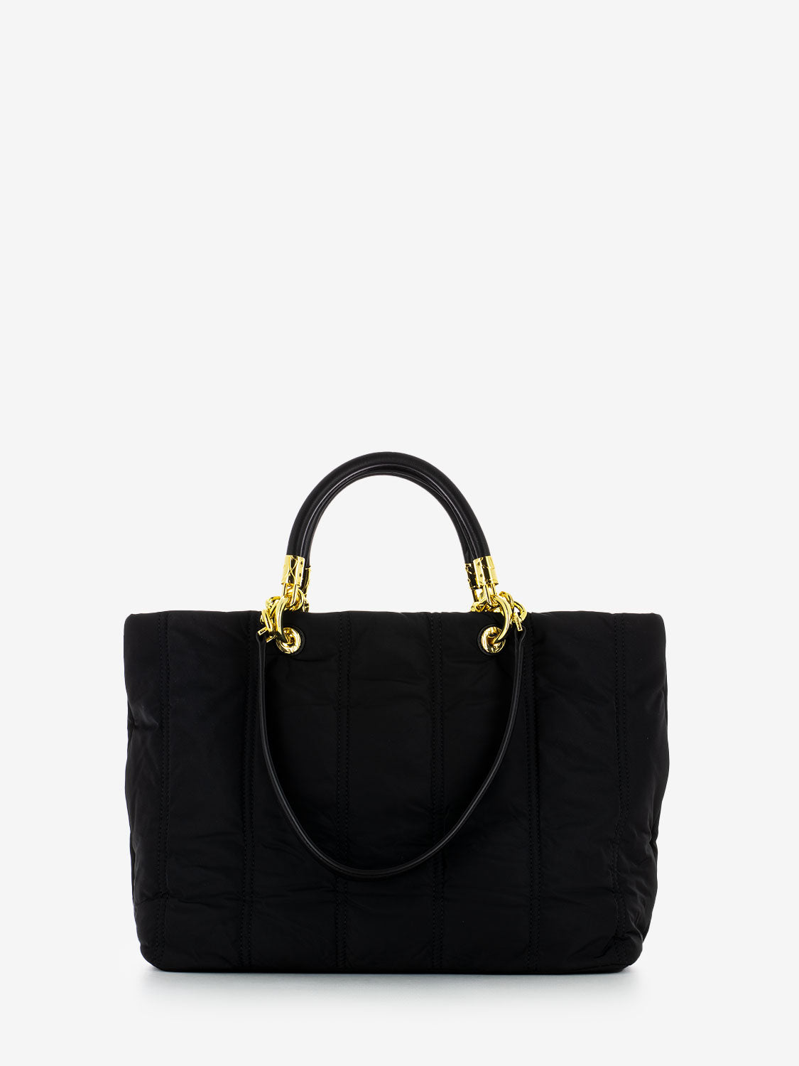 Black glassy shopper bag