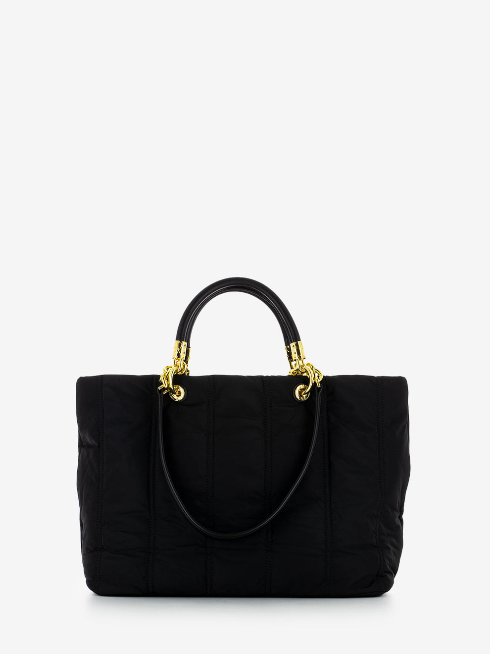 Black glassy shopper bag