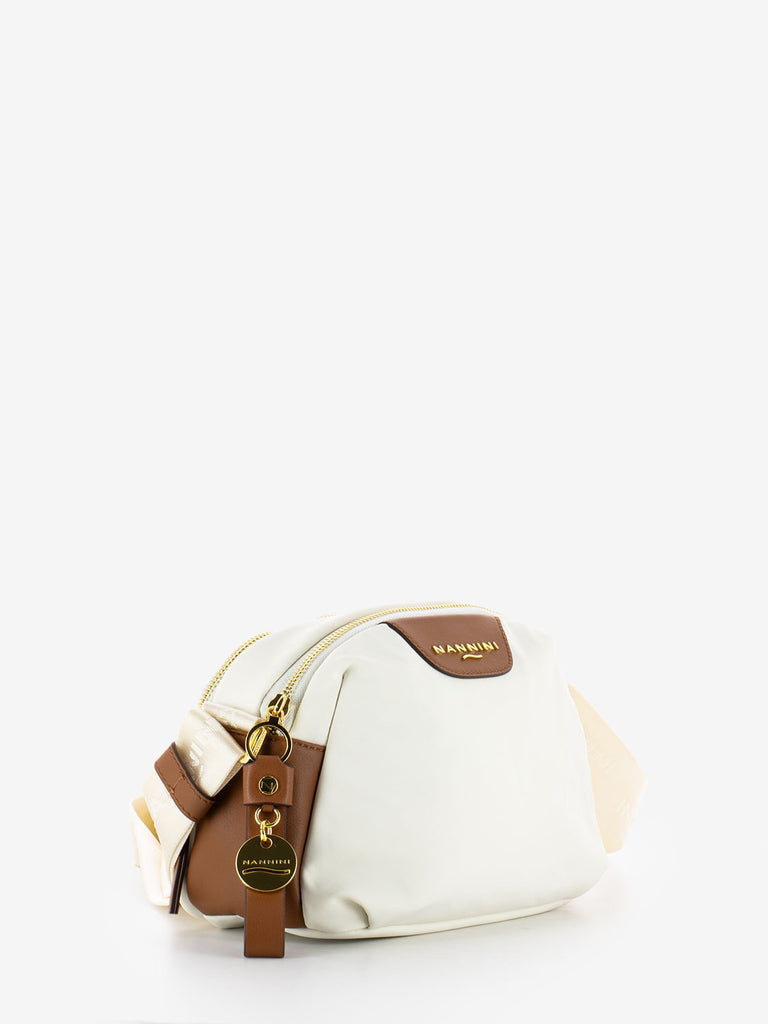 NANNINI - Tracolla Liberty offwhite / cuoio
