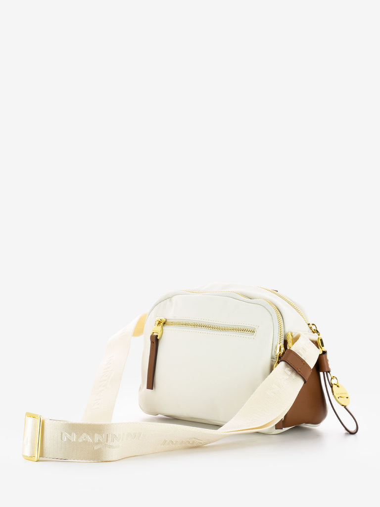 NANNINI - Tracolla Liberty offwhite / cuoio