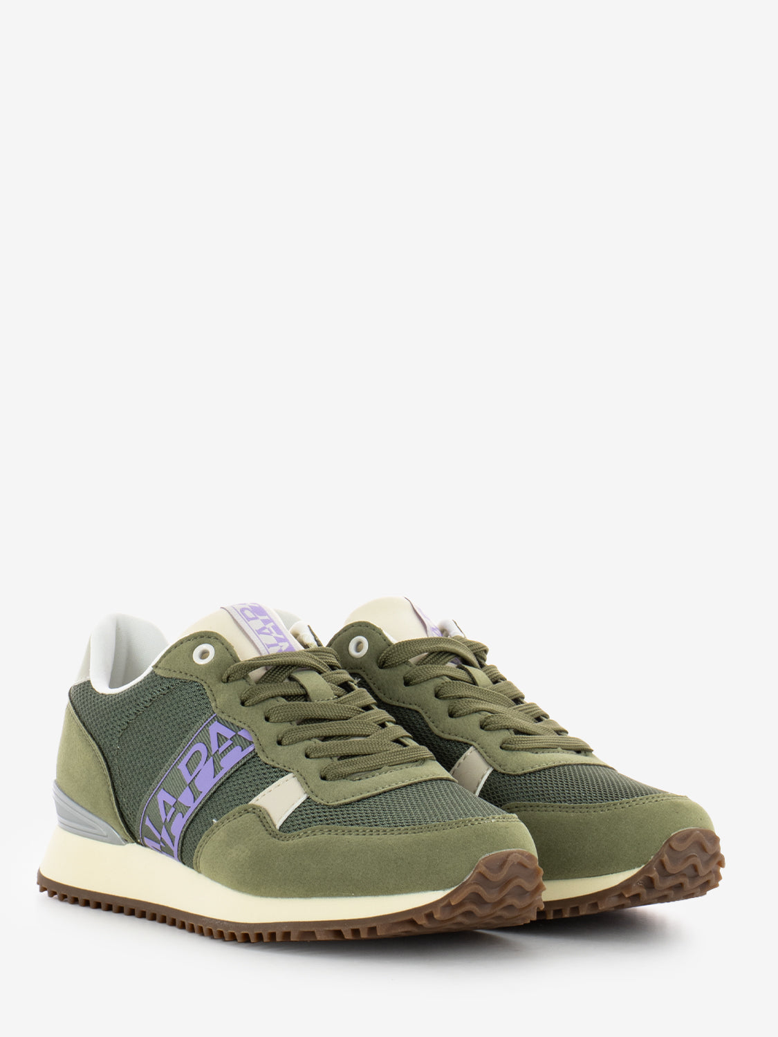 Sneakers W in mesh green lichen