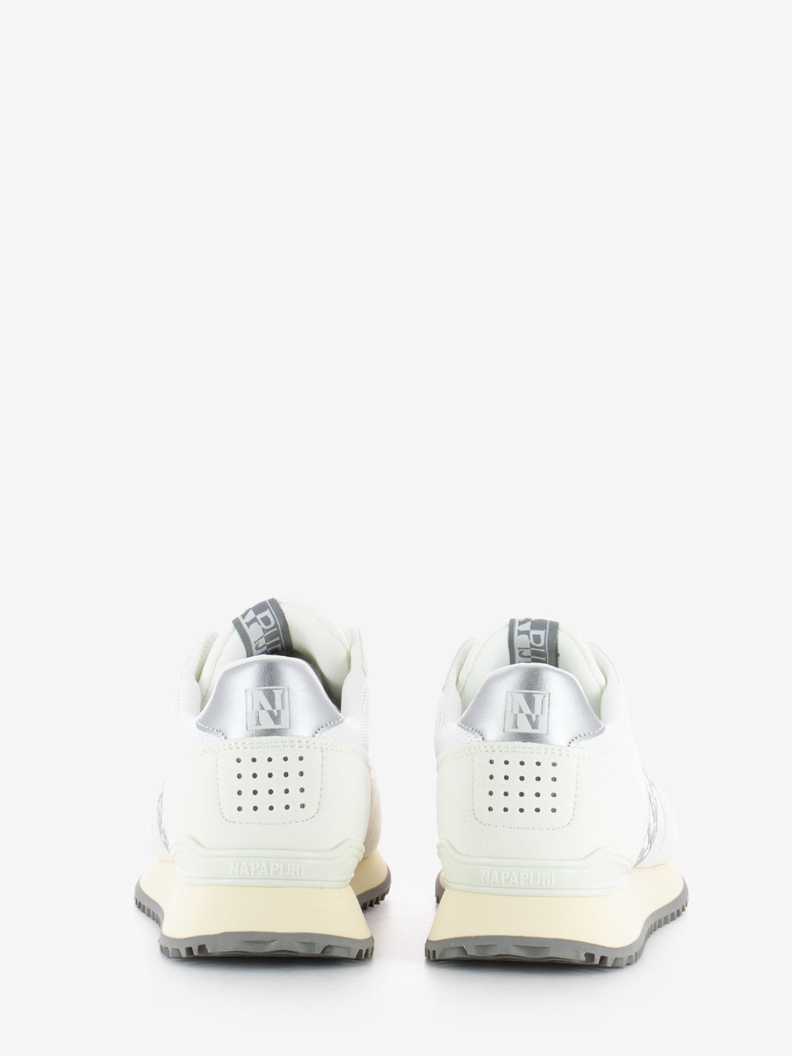 Sneakers W in mesh white / silver