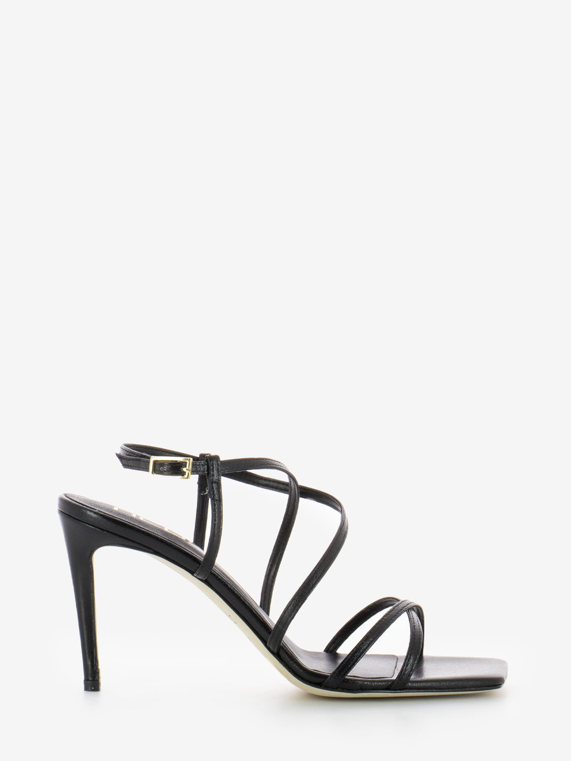 Mony 17 square toe black sandals