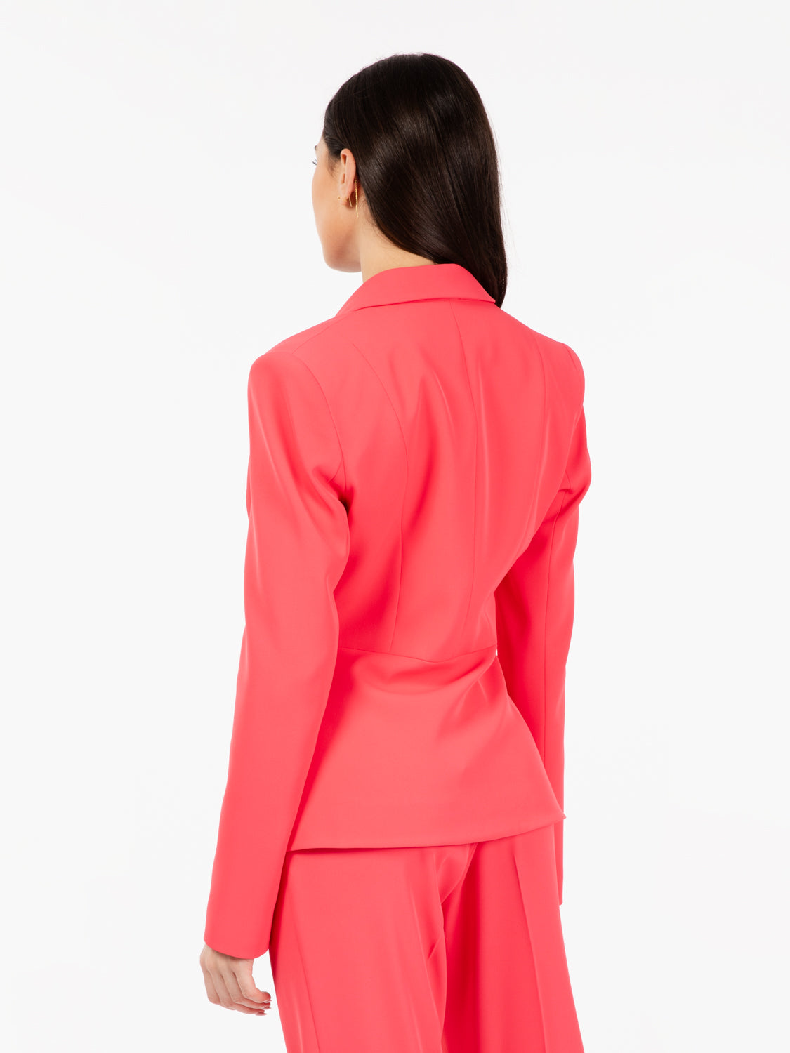 Blazer corto doppiopetto fuxia