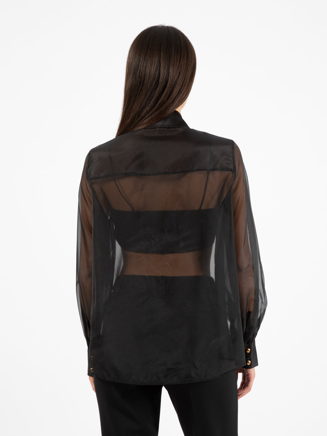 Camicia in organza nera
