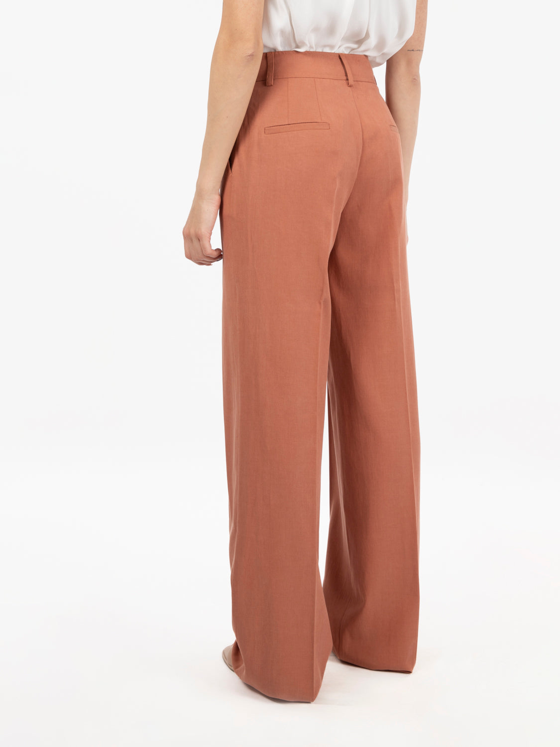 Pantaloni ampi Elisa twill tan