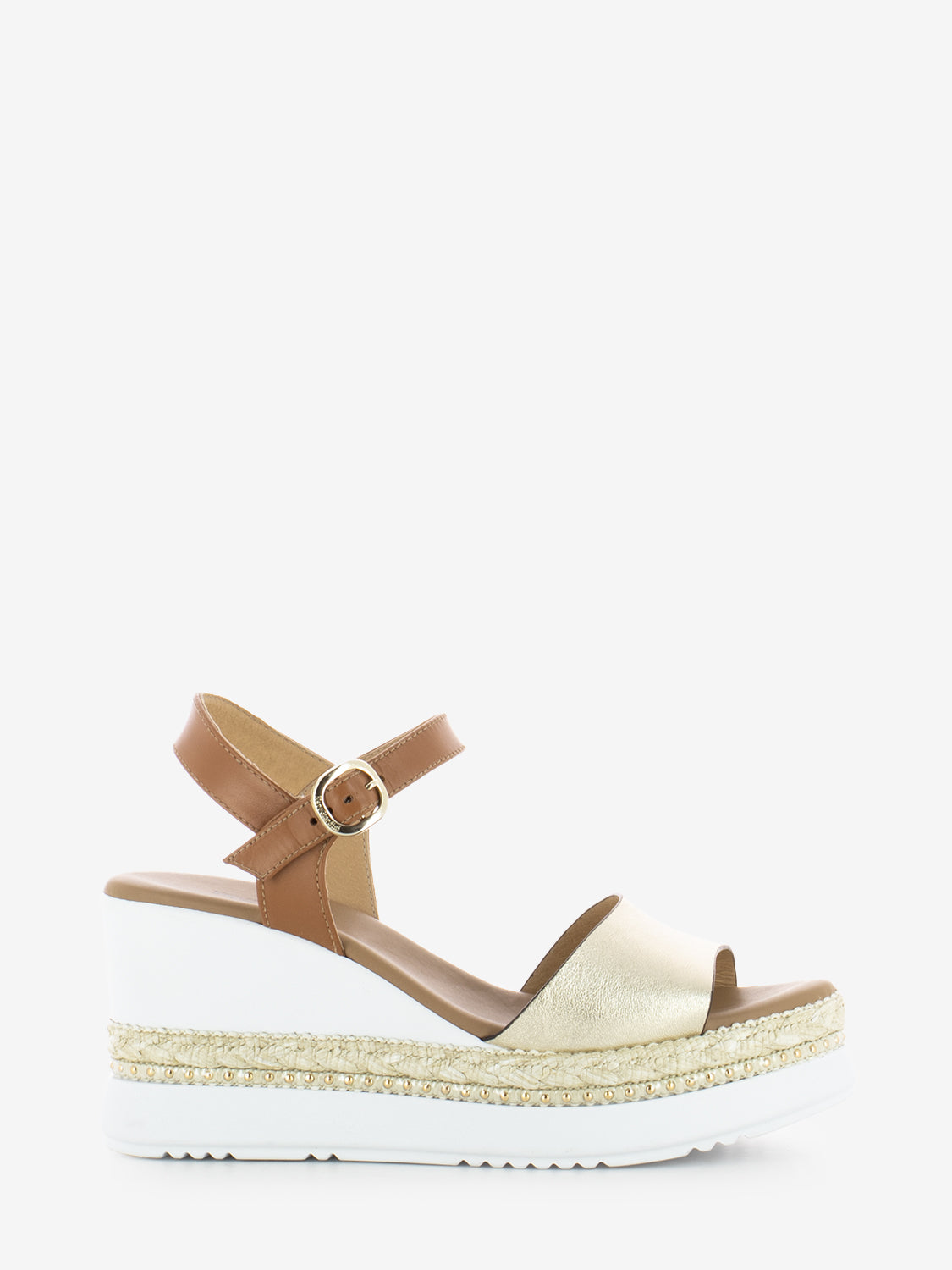 Sandali zeppa Etoile cognac