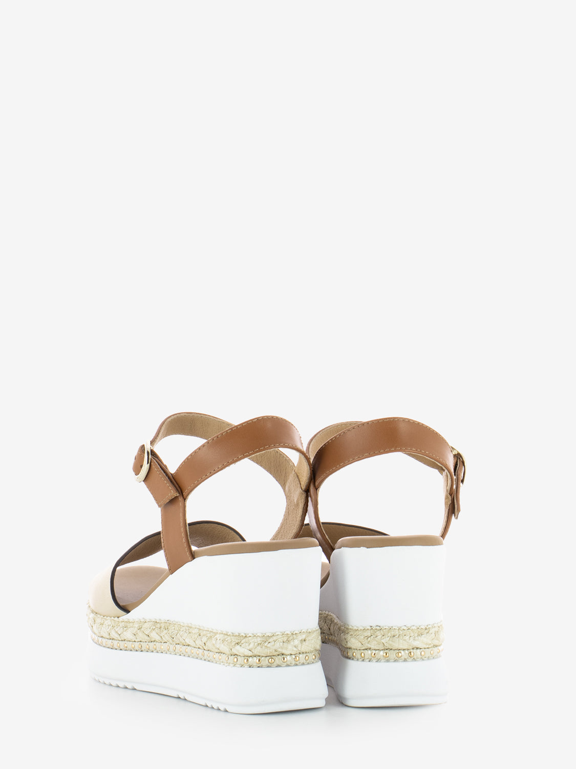 Sandali zeppa Etoile cognac