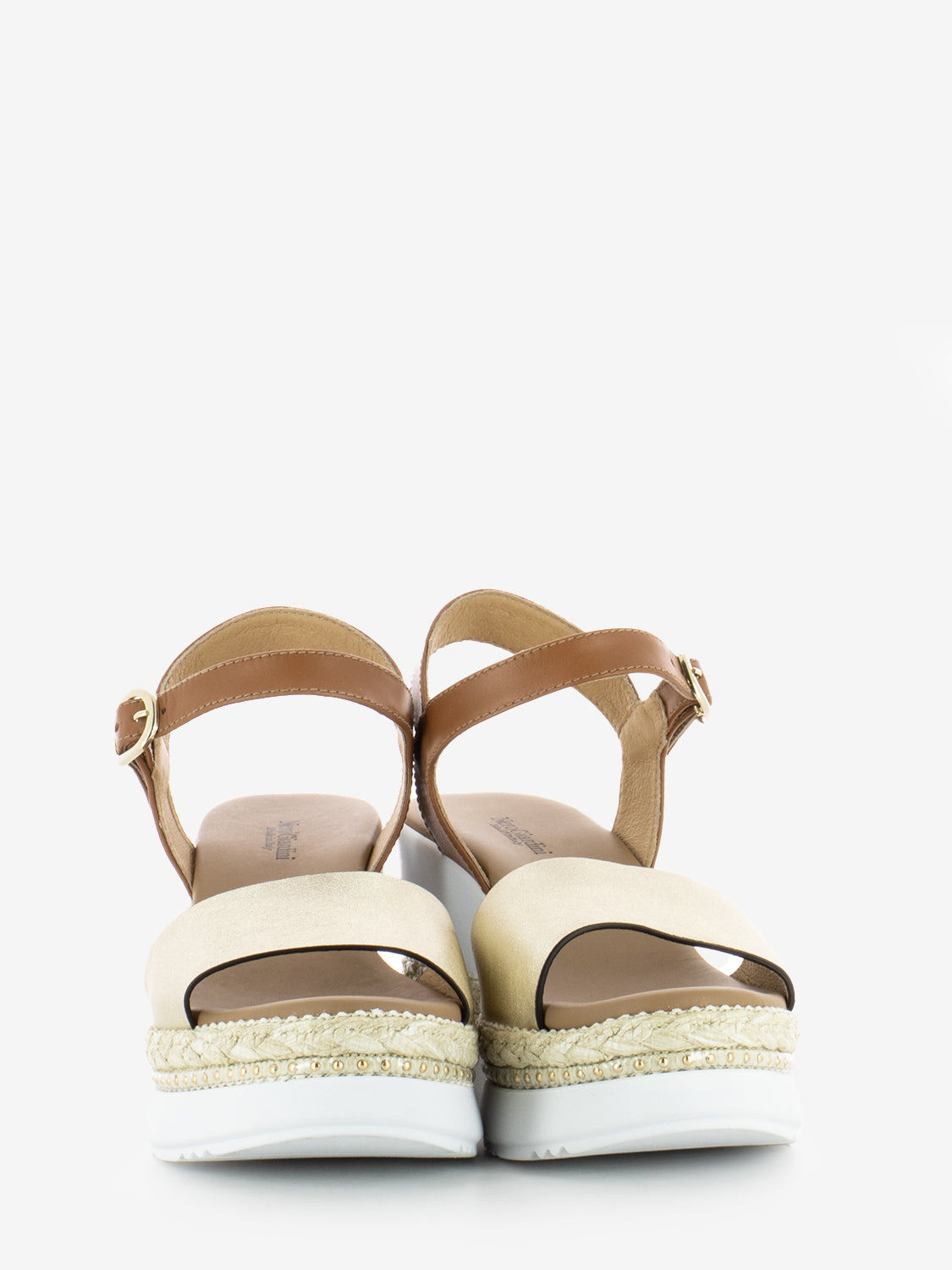 Sandali zeppa Etoile cognac