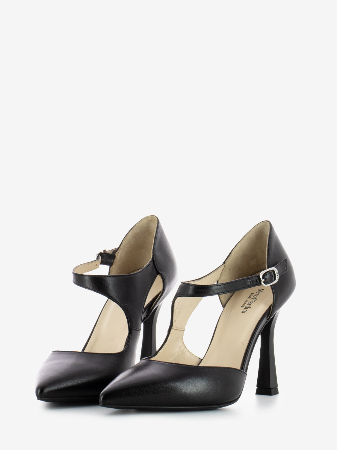 Scarpa tacco nappa Pandora nero