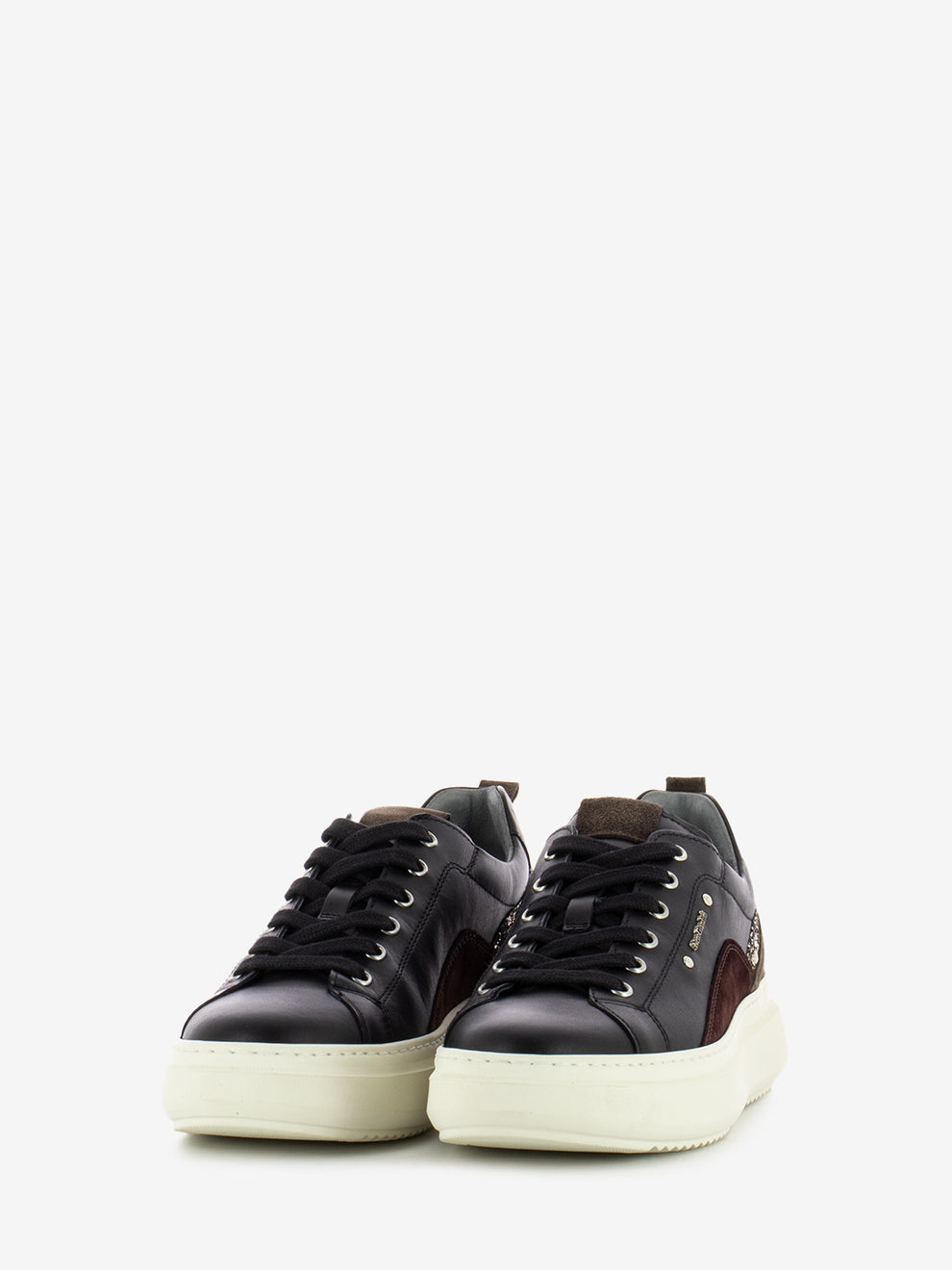 Sneakers Guanto Velour nero / bordeaux / marrone