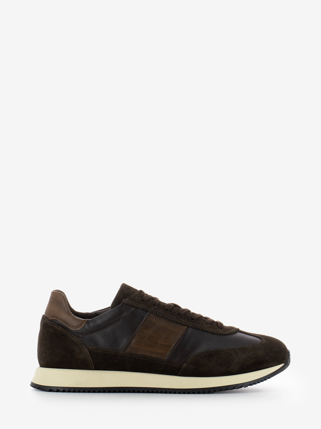 Sneakers Running in camoscio Arold testa di moro