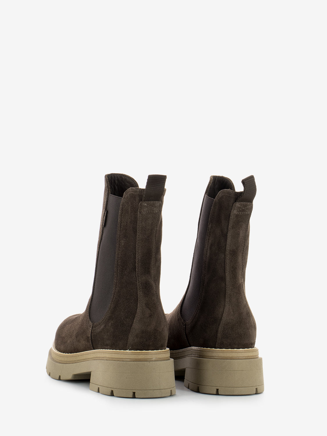 Tronchetto Solana velour marrone