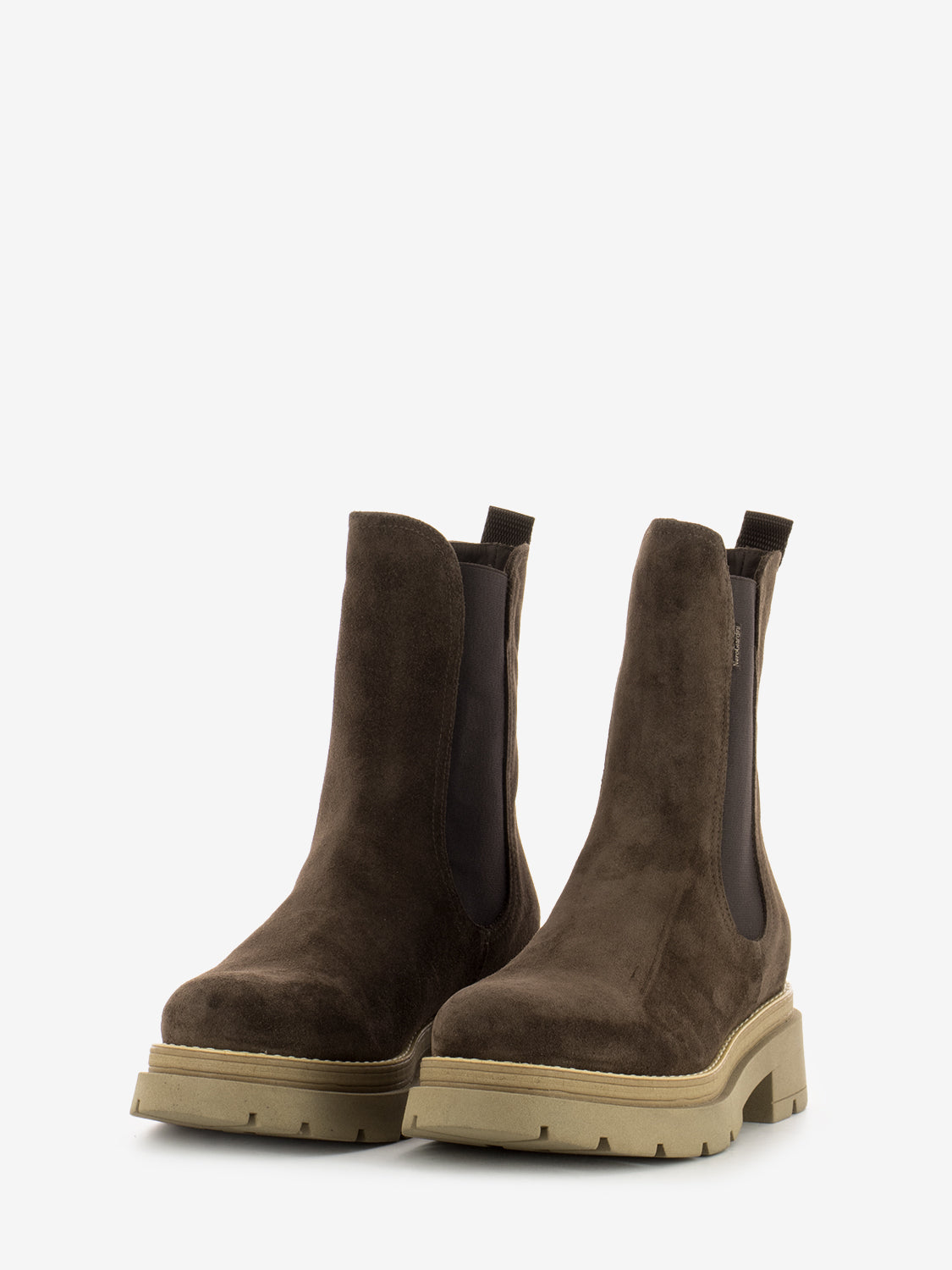 Tronchetto Solana velour marrone