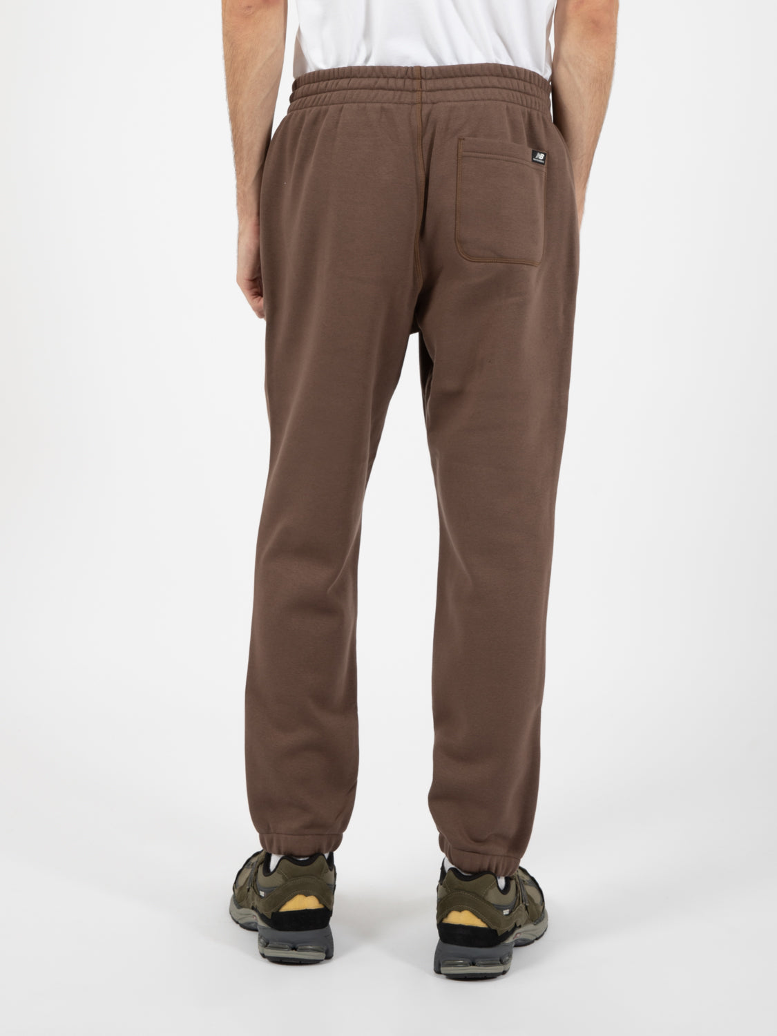 Essentials brushed back pant dark mushroom
