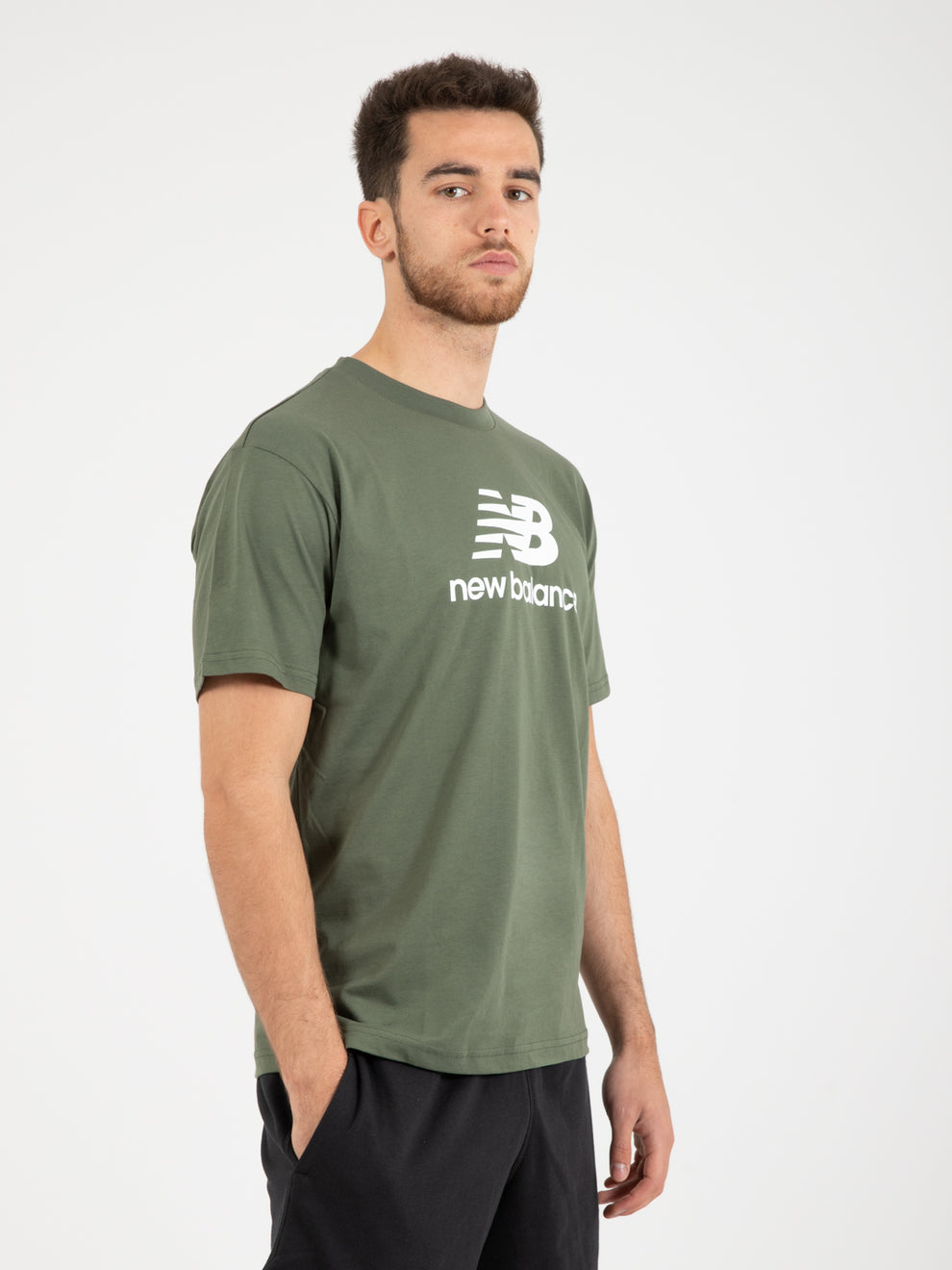 Essentials Stacked Logo T-Shirt green