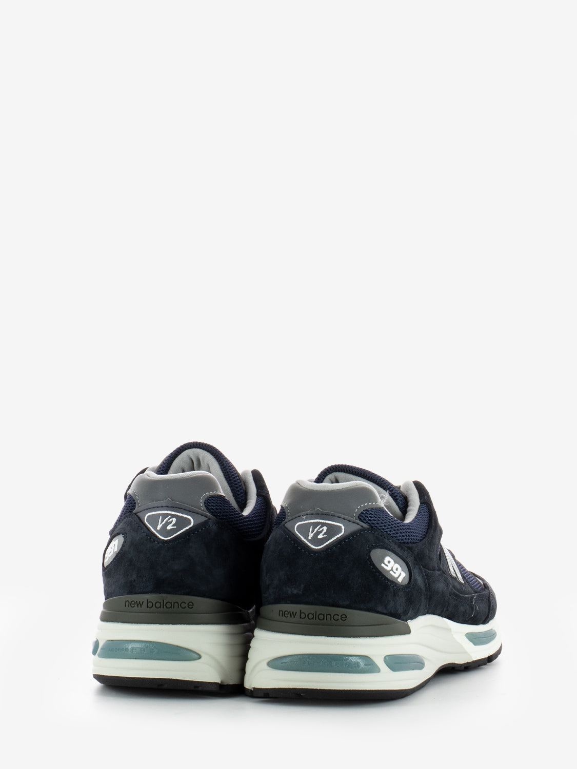 991v2 running pigskin mesh navy sneakers
