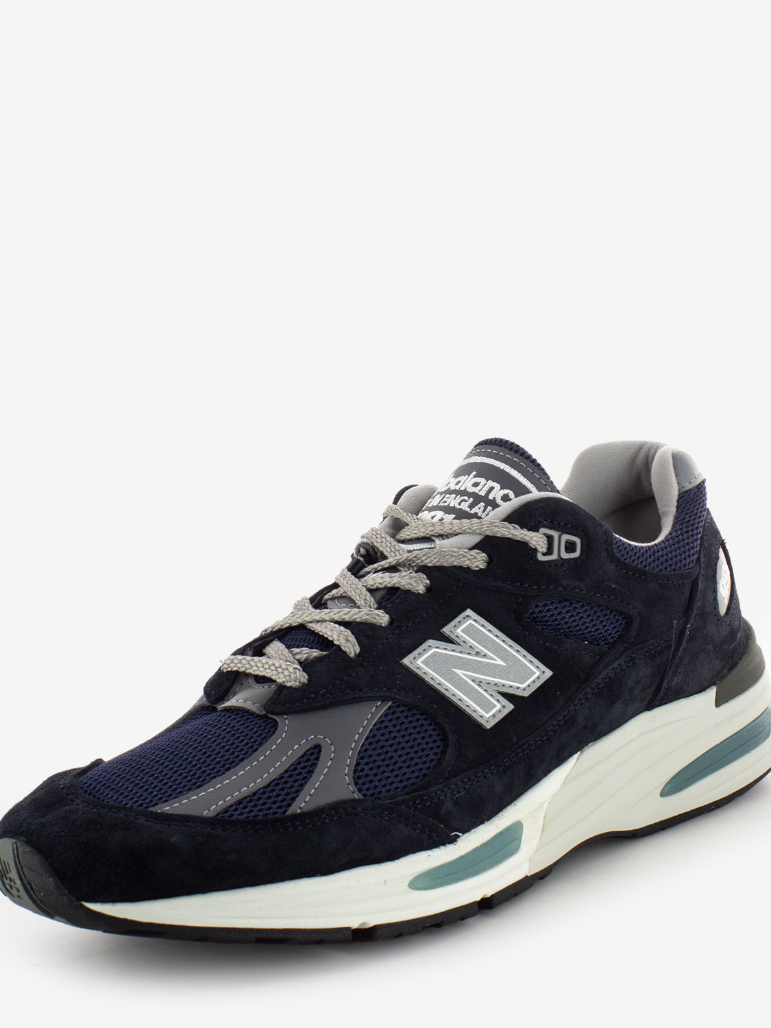 991v2 running pigskin mesh navy sneakers