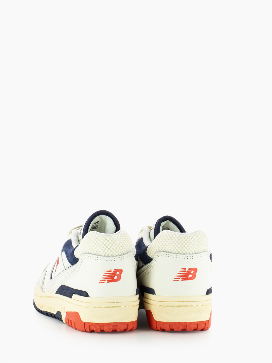 Tier 2 leather textile sneakers off white / navy