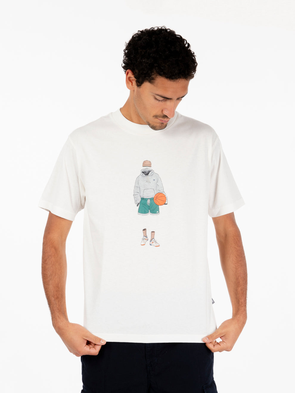 Athletics Basketball style relaxed sea salt t-shirt