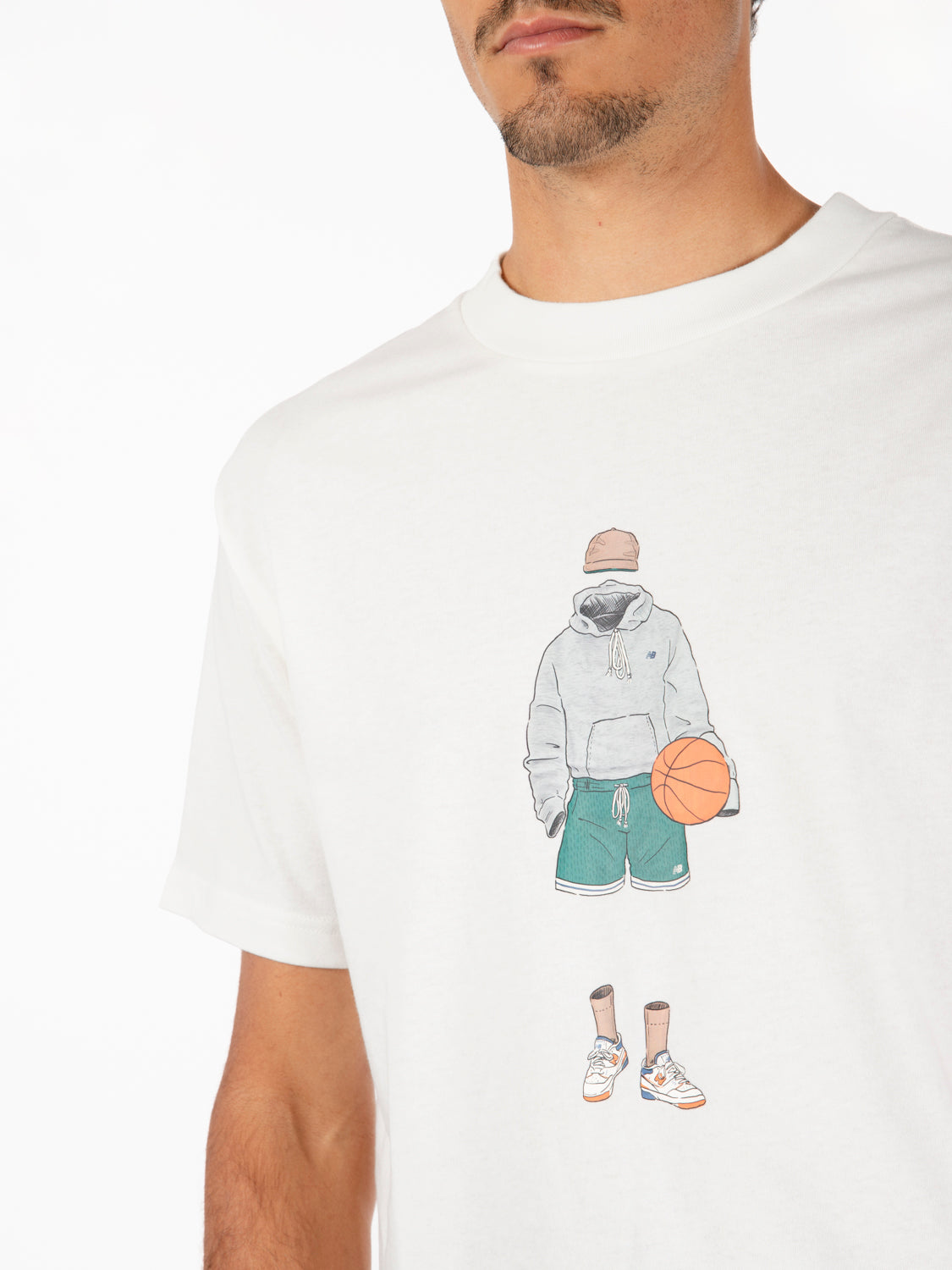 Athletics Basketball style relaxed sea salt t-shirt