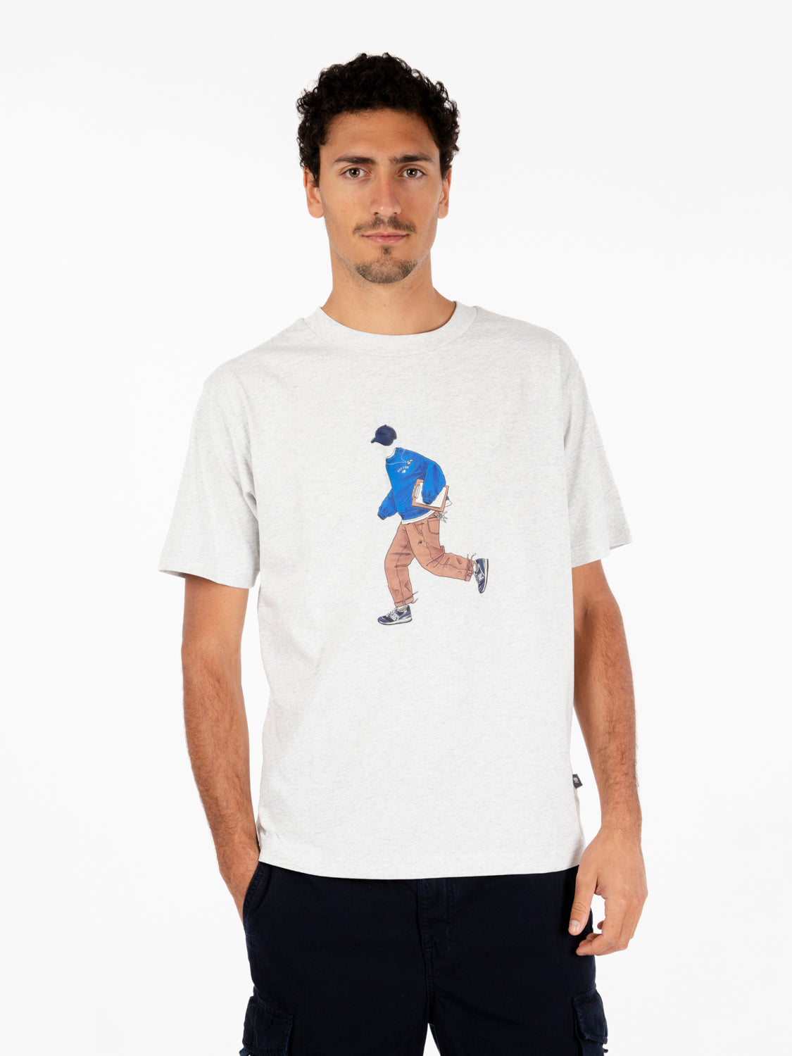 Athletics sport style relaxed ash heather t-shirt