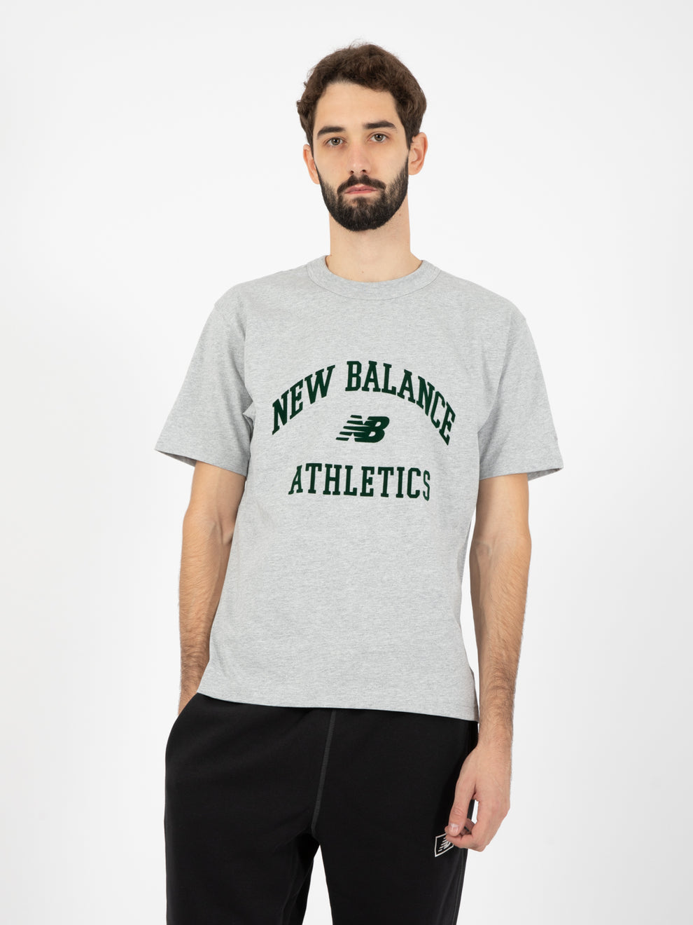 Athletics varsity graphic gray t-shirt