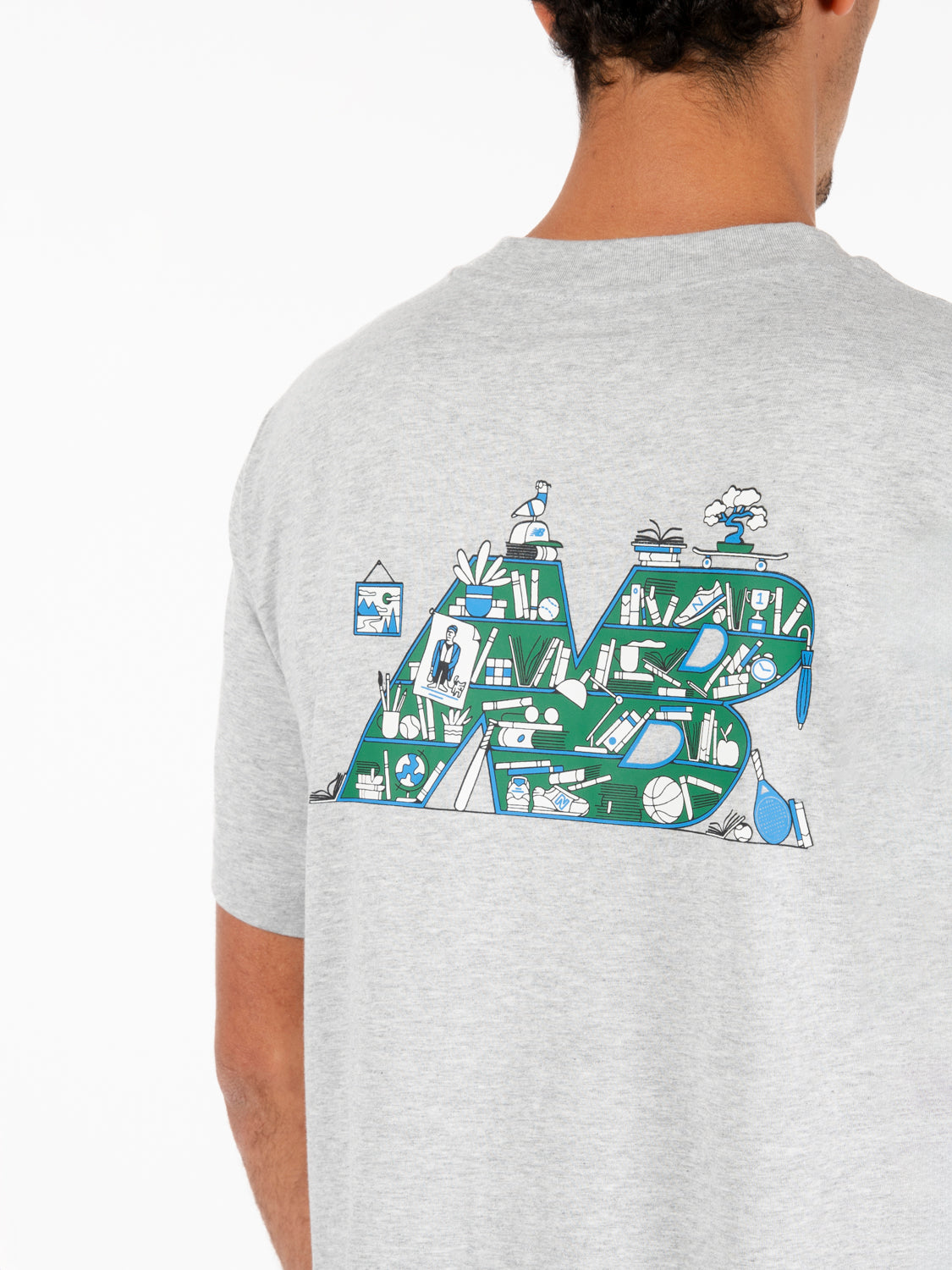 Bookshelf athletic gray t-shirt