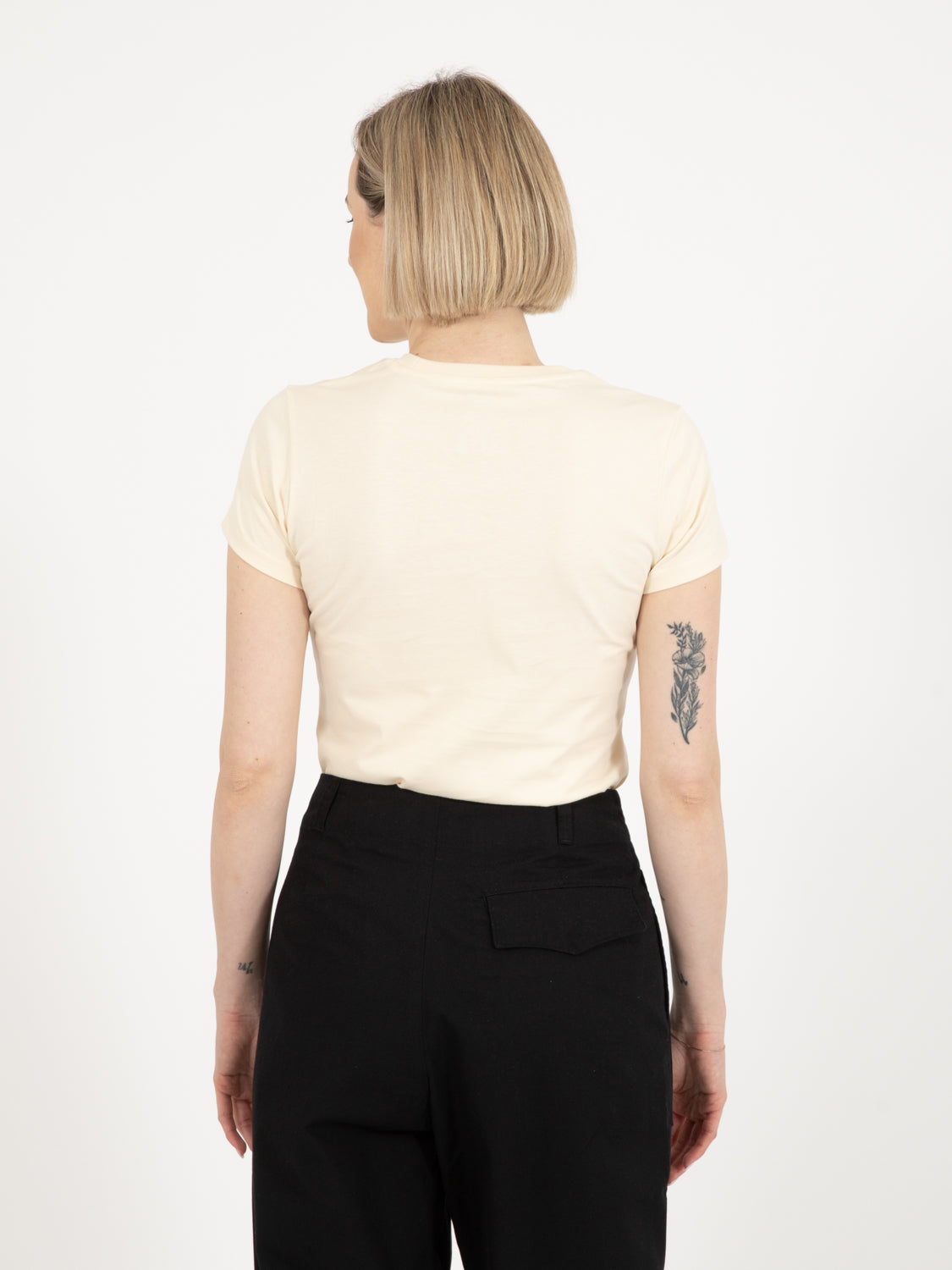 T-shirt Essentials Stacked logo beige