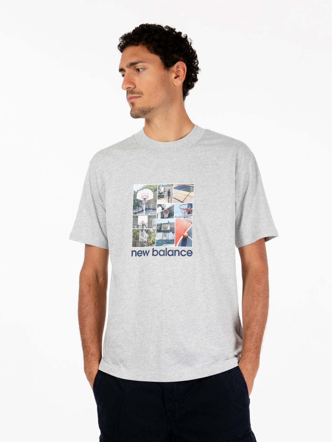 Hoops graphic Athletic gray heather t-shirt