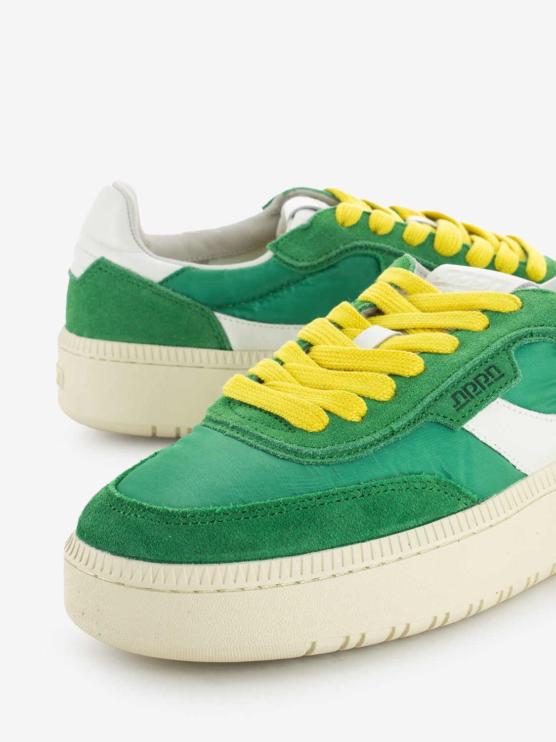 Sneakers suede e nylon green / white