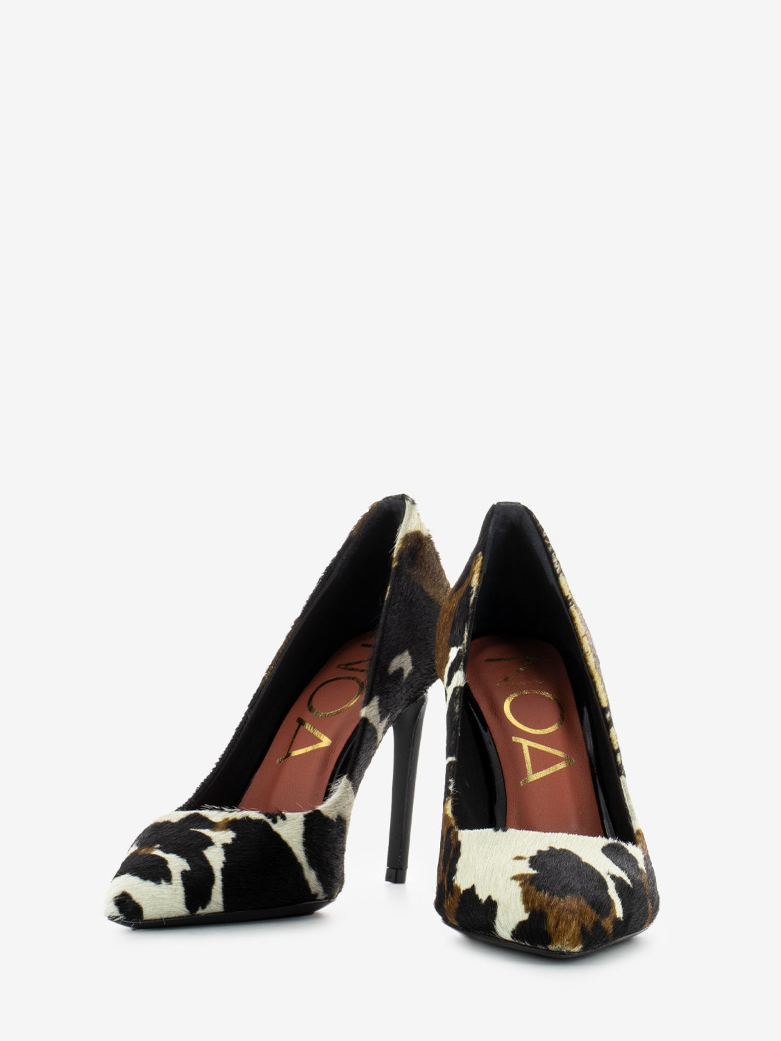 Décolleté in cavallino animalier mucca