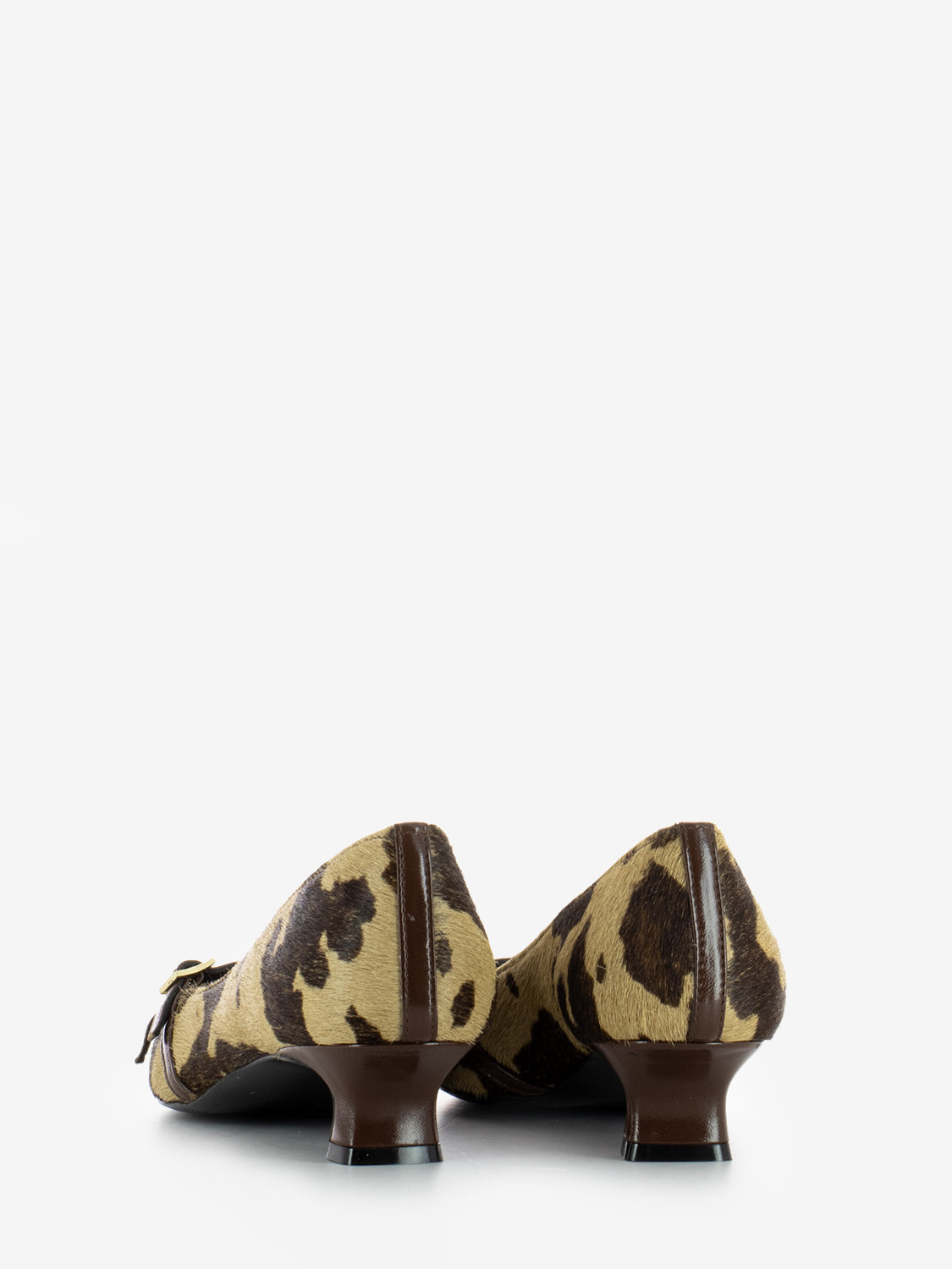 Décolleté in cavallino mucca / beige