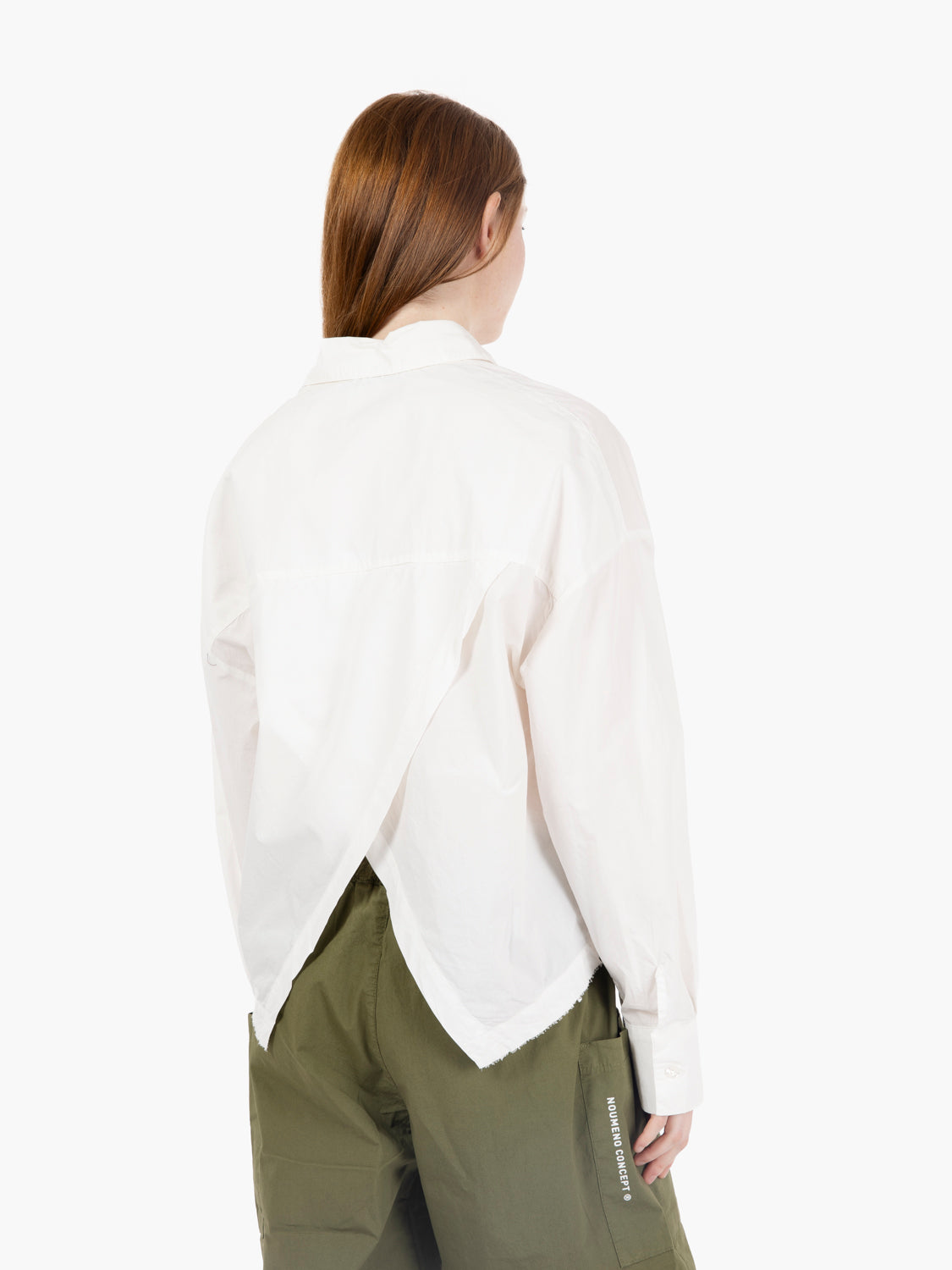 Camicia con stampa lettering bianco