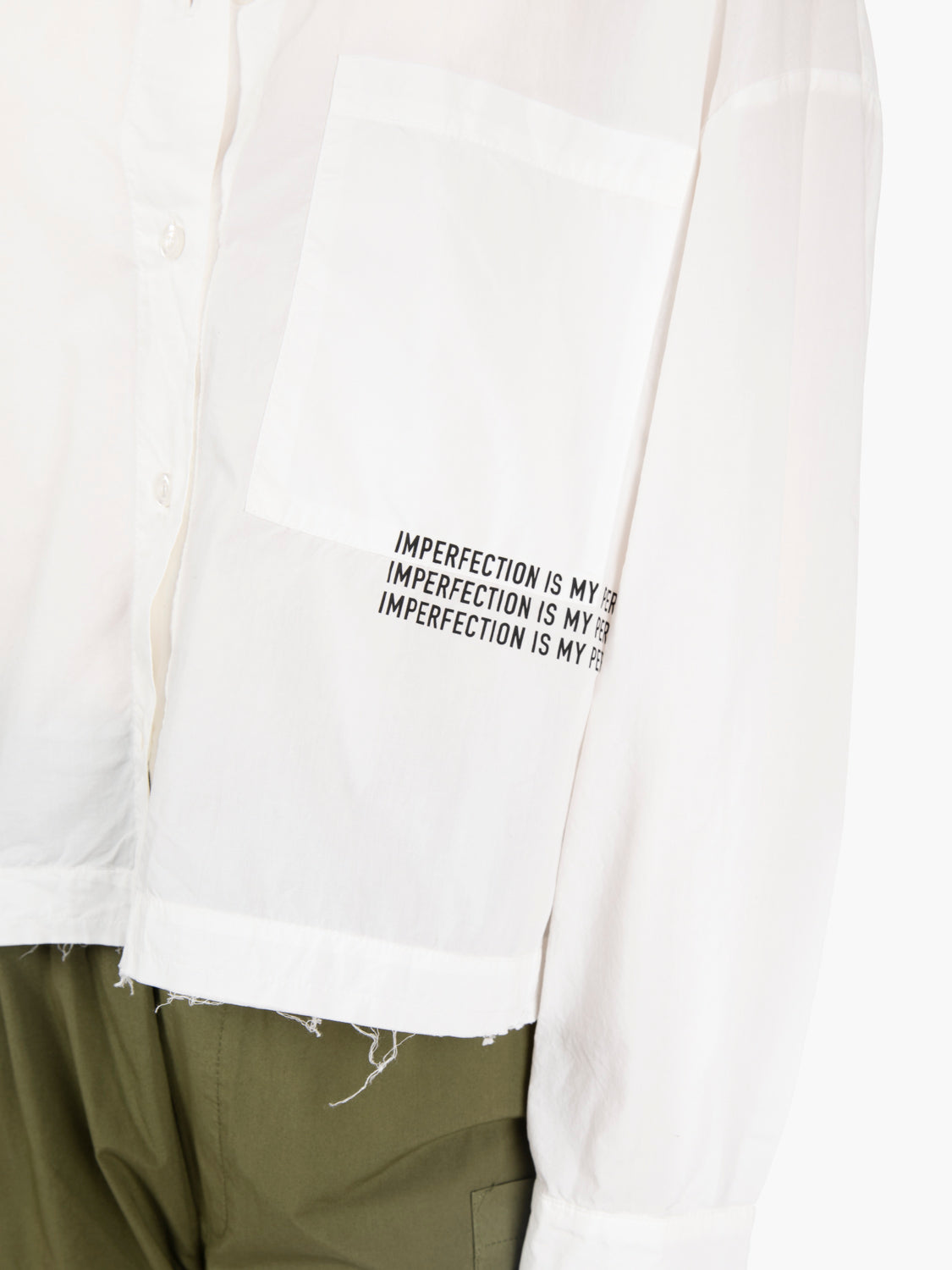 Camicia con stampa lettering bianco