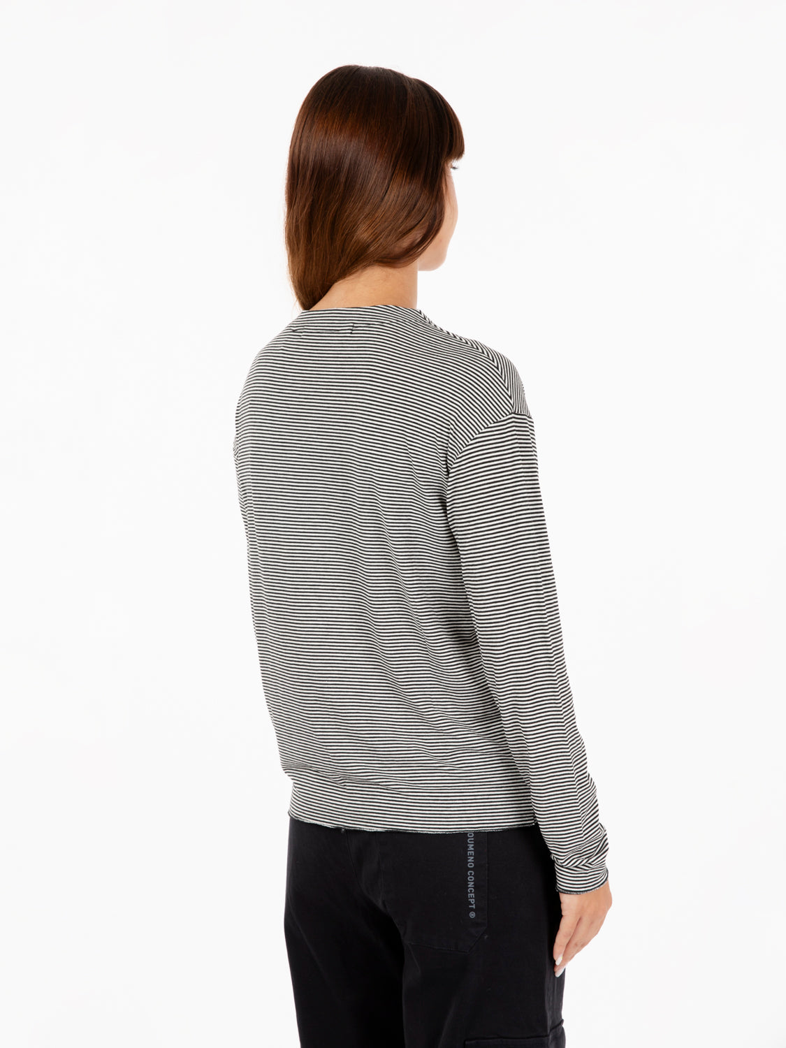 Maglia manica lunga a righe bianco / nero