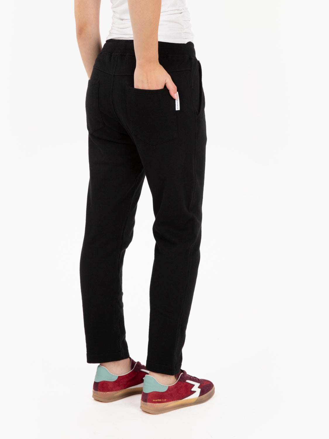 Pantaloni in felpa slim fit neri
