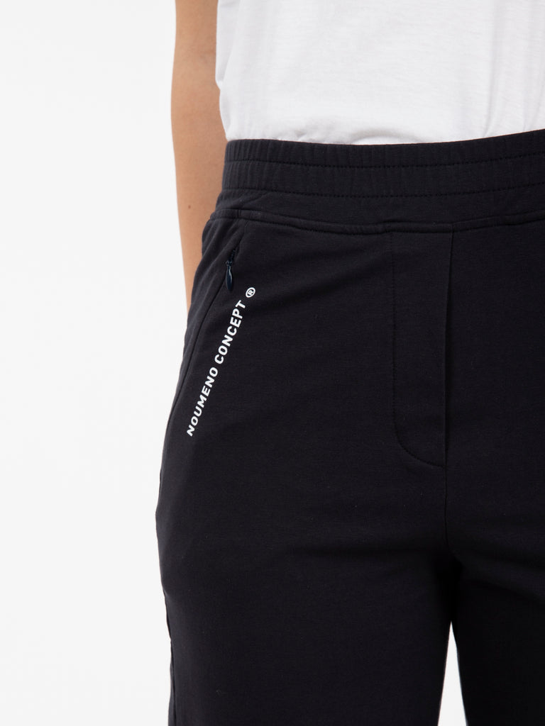 NOU-NOUMENO CONCEPT - Pantaloni stretch bordo elastico blue