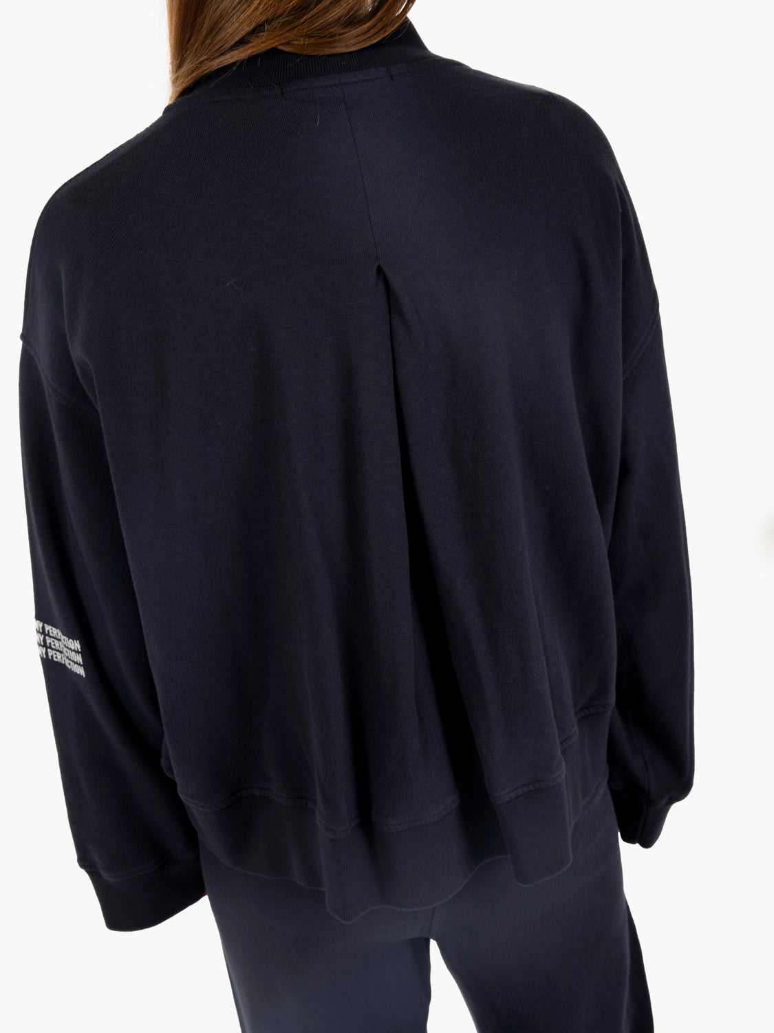 Felpa full zip con maniche a campana blu