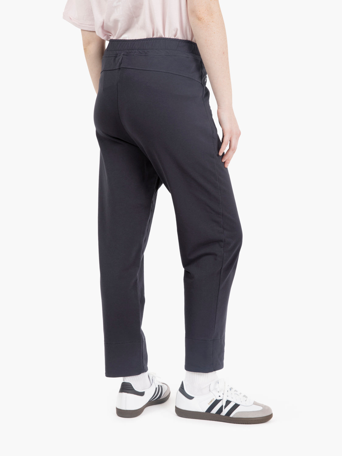 Slim stretch trousers with elastic edge blue