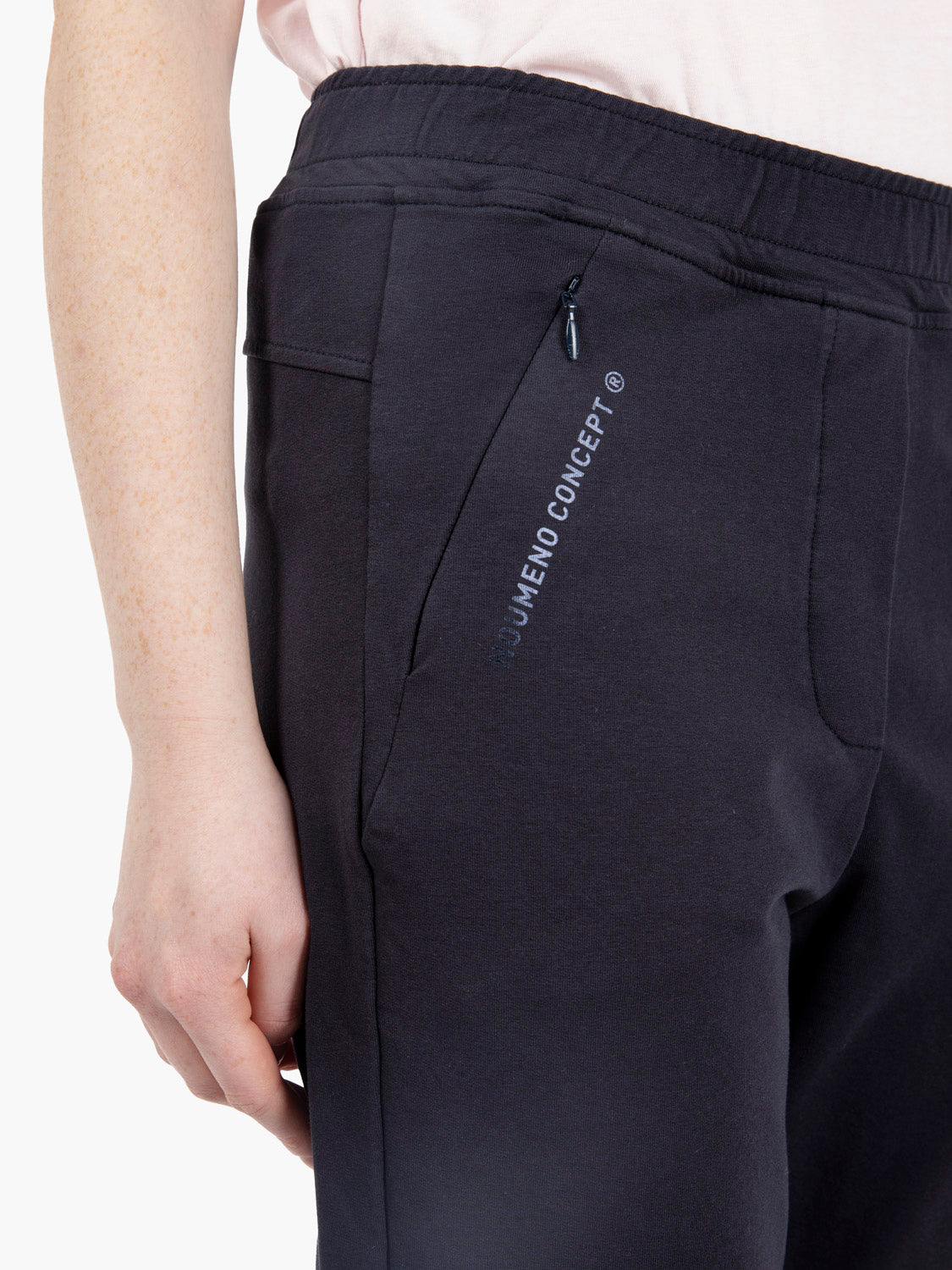 Slim stretch trousers with elastic edge blue