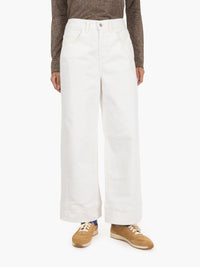 White stretch trousers