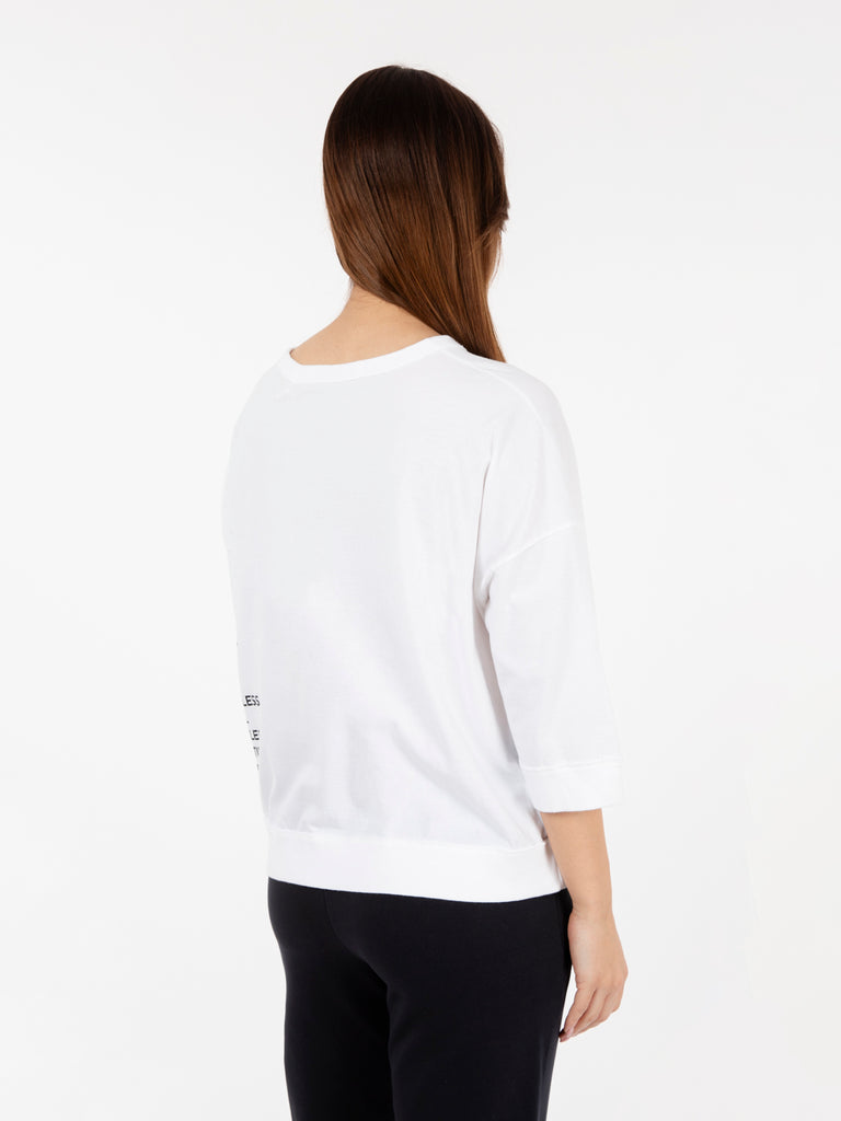 NOU-NOUMENO CONCEPT - T-shirt over con stampa bianca