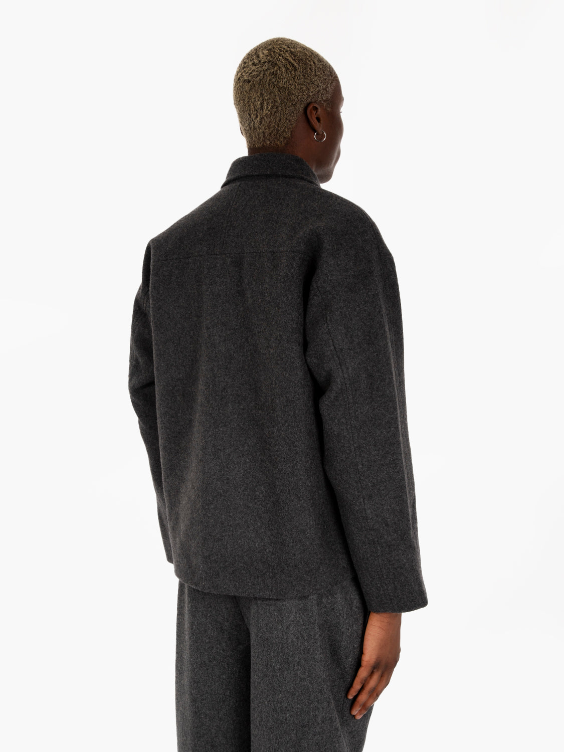 Holar Jacket in Recycled Wool Dark Grey